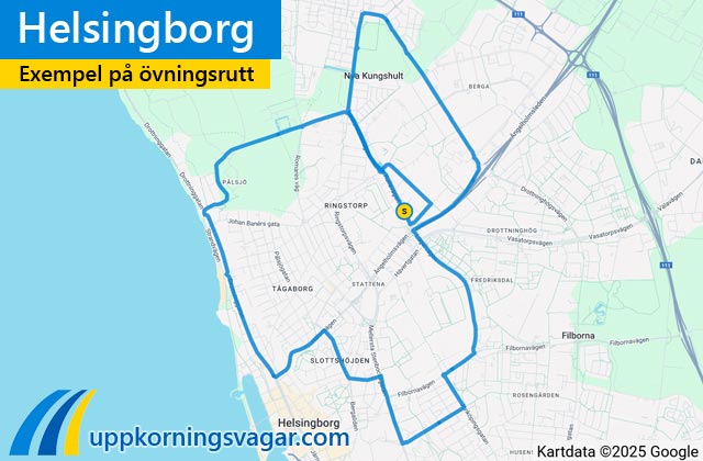 Helsingborg uppkörningsrutter i Helsingborg
