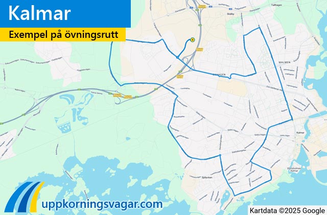 Kalmar uppkörningsrutter i Kalmar