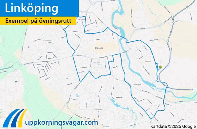 Linköping uppkörningsrutter i Linköping